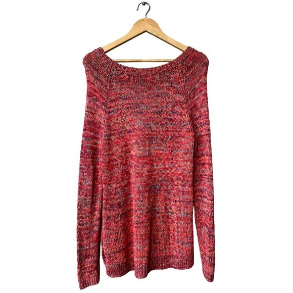 Abercrombie & Fitch Sweater Women XS/S Oversized Rainbow Knit Chunky Colorful - Picture 4 of 10